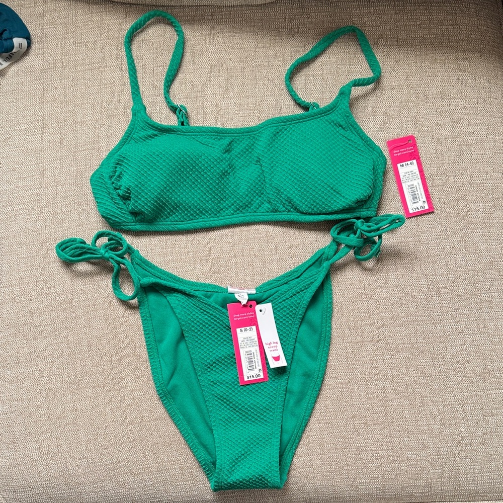 Xhilaration Green Bikini Set